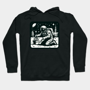 Space Astronaut Gardening On Mars,Aesthetic Galaxy Universe Astronaut Hoodie